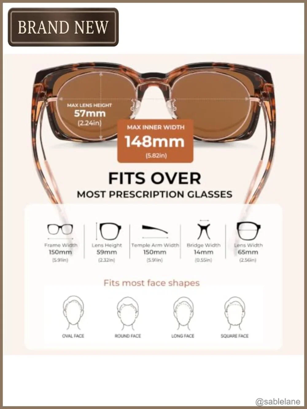 Polarized Fit Over Glasses Sunglasses with TAC Lenses UV400 TR90 Frame for